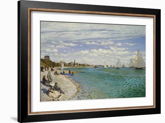 Regatta at Sainte- Adresse-Claude Monet-Framed Art Print