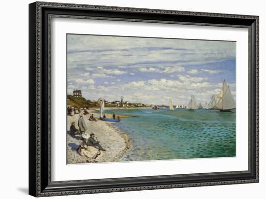 Regatta at Sainte- Adresse-Claude Monet-Framed Art Print