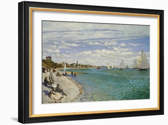 Regatta at Sainte- Adresse-Claude Monet-Framed Art Print