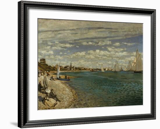 Regatta at Sainte-Adresse-Claude Monet-Framed Giclee Print