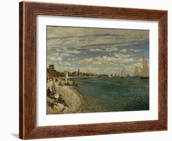 Regatta at Sainte-Adresse-Claude Monet-Framed Giclee Print