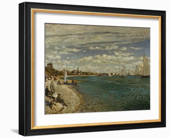 Regatta at Sainte-Adresse-Claude Monet-Framed Giclee Print