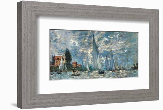 Regatta in Argenteuil-Claude Monet-Framed Premium Giclee Print