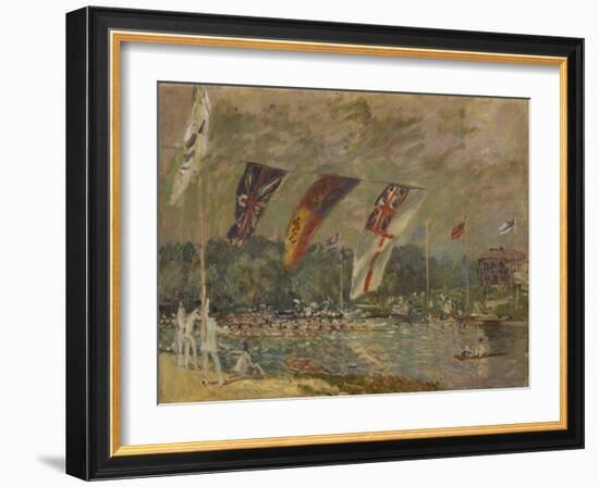 Regatta in Molesey Bei Hampton Court, 1874-Alfred Sisley-Framed Giclee Print