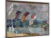Regatta in Molesey, England - Oil on Canvas, 1874-Alfred Sisley-Mounted Giclee Print