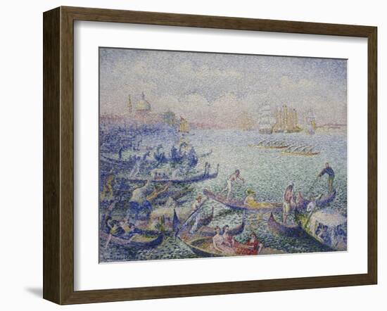 Regatta in Venice, September 1903 - January 1904 (Oil on Canvas)-Henri-Edmond Cross-Framed Giclee Print