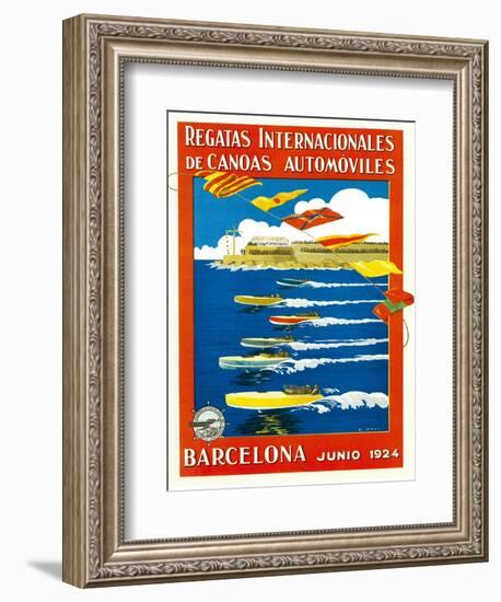 Regatta Internacionales De Canoas Promotion-Lantern Press-Framed Art Print