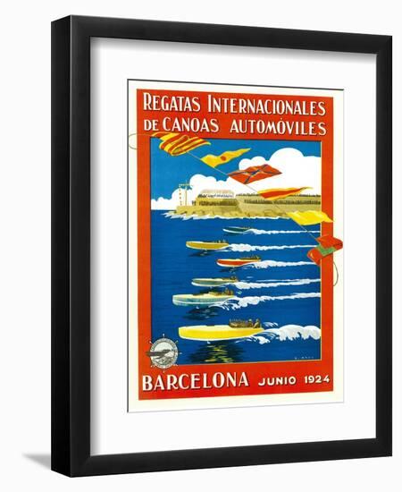 Regatta Internacionales De Canoas Promotion-Lantern Press-Framed Art Print