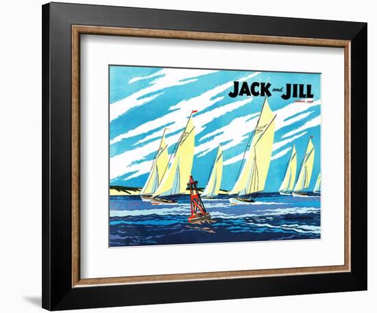 Regatta - Jack and Jill, August 1949-Wilmer Wickham-Framed Giclee Print