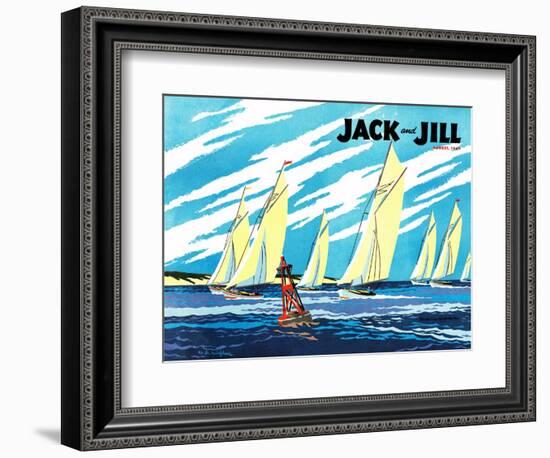 Regatta - Jack and Jill, August 1949-Wilmer Wickham-Framed Giclee Print