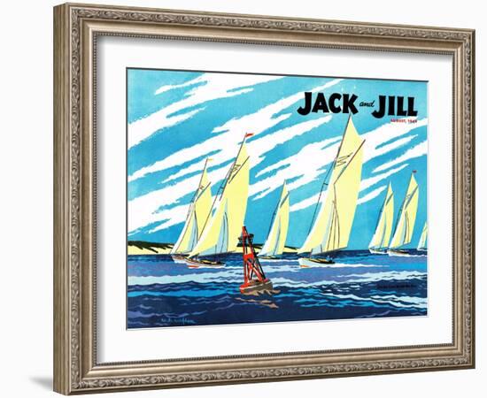 Regatta - Jack and Jill, August 1949-Wilmer Wickham-Framed Giclee Print