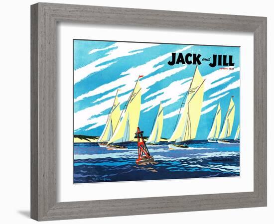 Regatta - Jack and Jill, August 1949-Wilmer Wickham-Framed Giclee Print