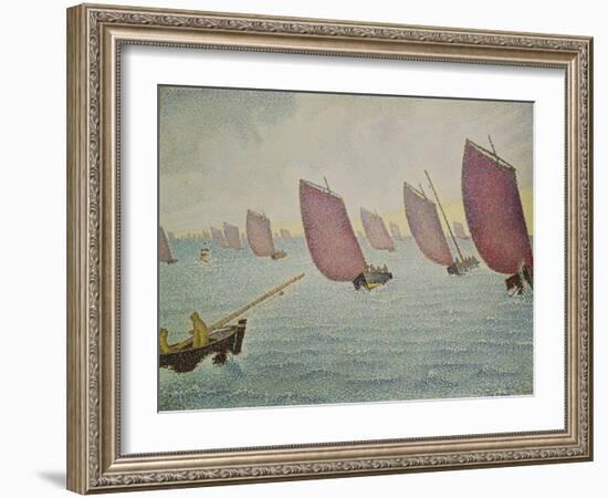 Regatta near Concarneau. 1891-Paul Signac-Framed Giclee Print