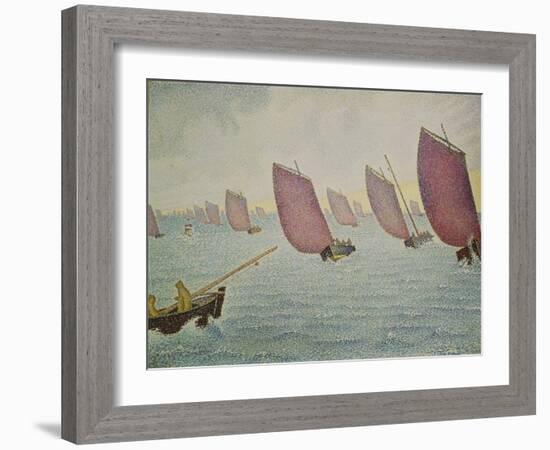 Regatta near Concarneau. 1891-Paul Signac-Framed Giclee Print