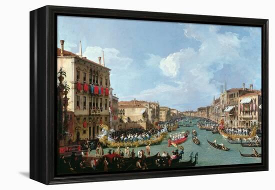 Regatta on the Grand Canal-Canaletto-Framed Premier Image Canvas