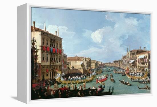 Regatta on the Grand Canal-Canaletto-Framed Premier Image Canvas