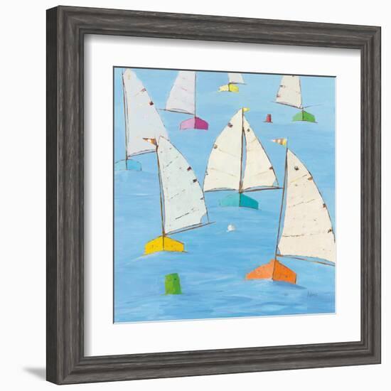 Regatta V-Phyllis Adams-Framed Art Print