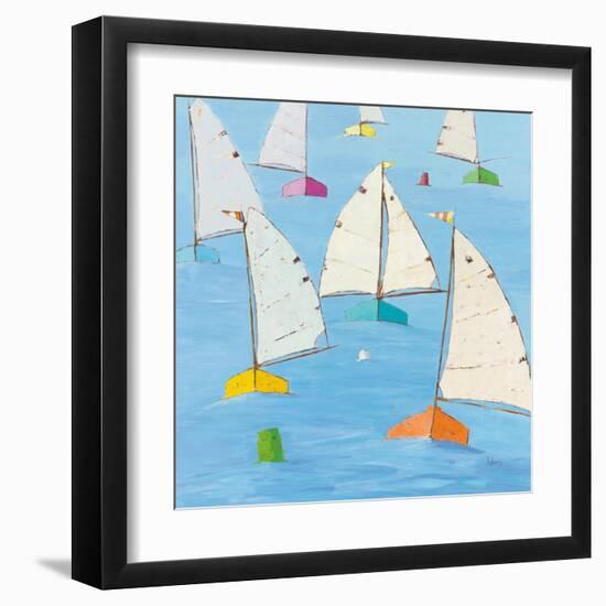 Regatta V-Phyllis Adams-Framed Art Print