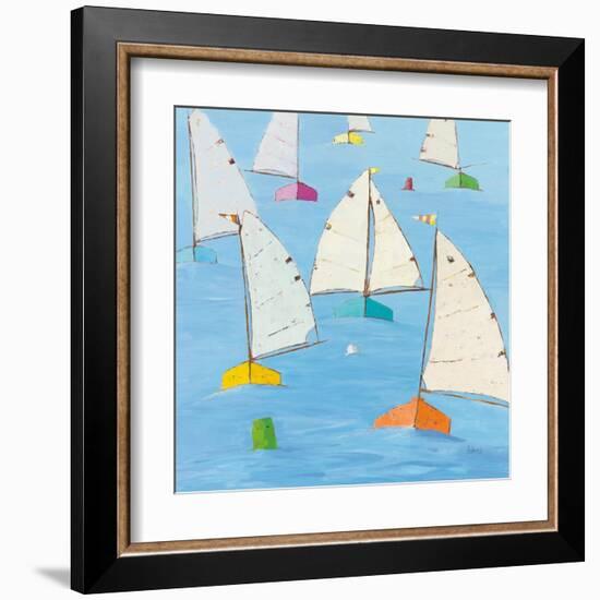 Regatta V-Phyllis Adams-Framed Art Print