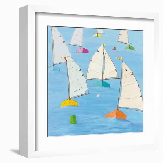 Regatta V-Phyllis Adams-Framed Art Print