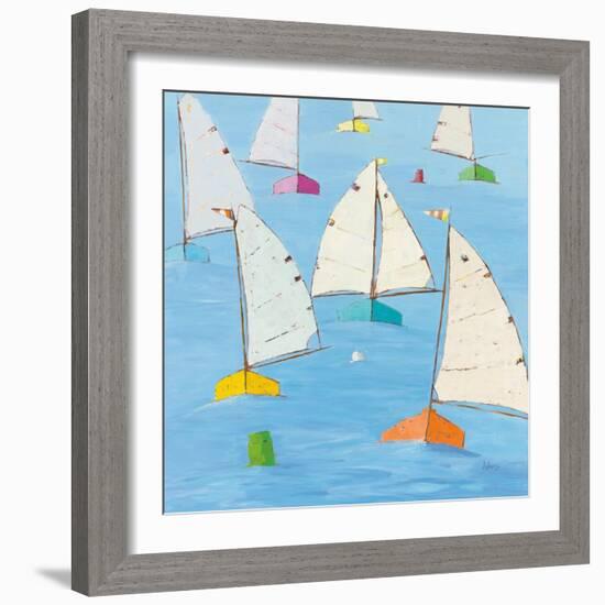 Regatta V-Phyllis Adams-Framed Art Print