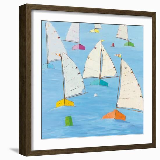 Regatta V-Phyllis Adams-Framed Art Print