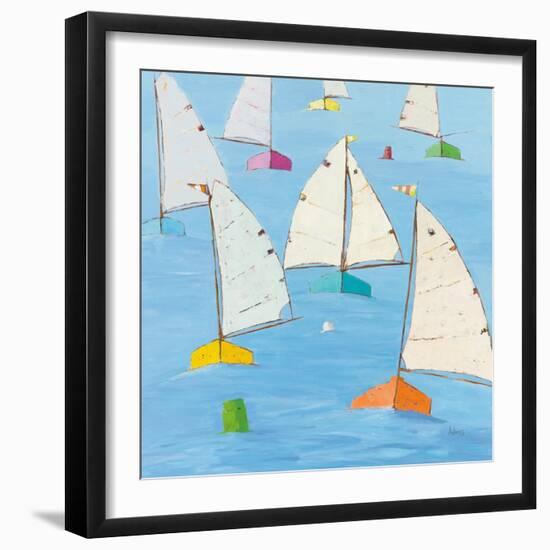 Regatta V-Phyllis Adams-Framed Art Print