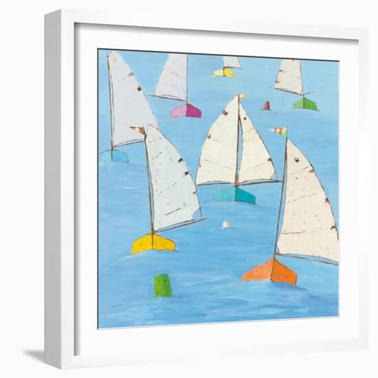 Regatta V-Phyllis Adams-Framed Art Print