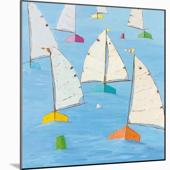 Regatta V-Phyllis Adams-Mounted Art Print