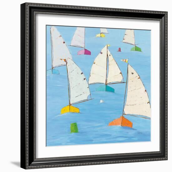 Regatta V-Phyllis Adams-Framed Art Print