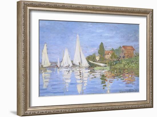 Regattas at Argenteuil by Claude Monet-Claude Monet-Framed Giclee Print