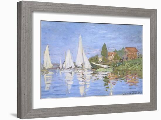 Regattas at Argenteuil by Claude Monet-Claude Monet-Framed Giclee Print