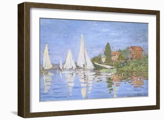 Regattas at Argenteuil by Claude Monet-Claude Monet-Framed Giclee Print