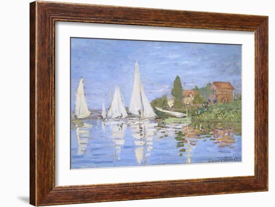 Regattas at Argenteuil by Claude Monet-Claude Monet-Framed Giclee Print