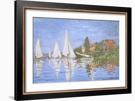 Regattas at Argenteuil by Claude Monet-Claude Monet-Framed Giclee Print