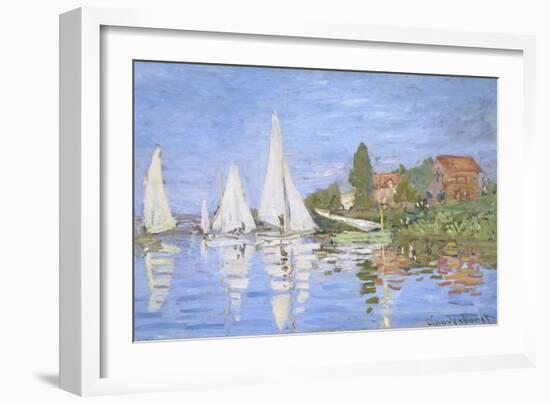 Regattas at Argenteuil by Claude Monet-Claude Monet-Framed Giclee Print