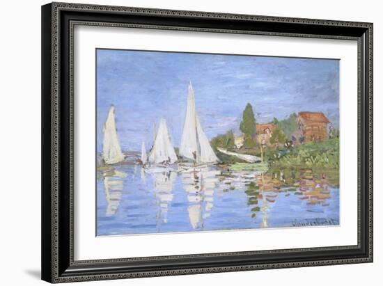 Regattas at Argenteuil by Claude Monet-Claude Monet-Framed Giclee Print