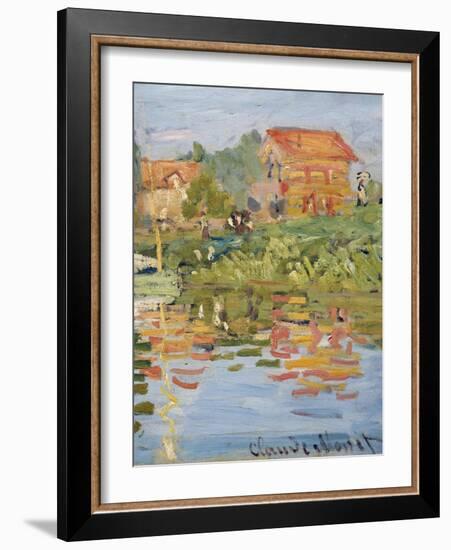 Regattas at Argenteuil, C.1872 (Detail)-Claude Monet-Framed Giclee Print