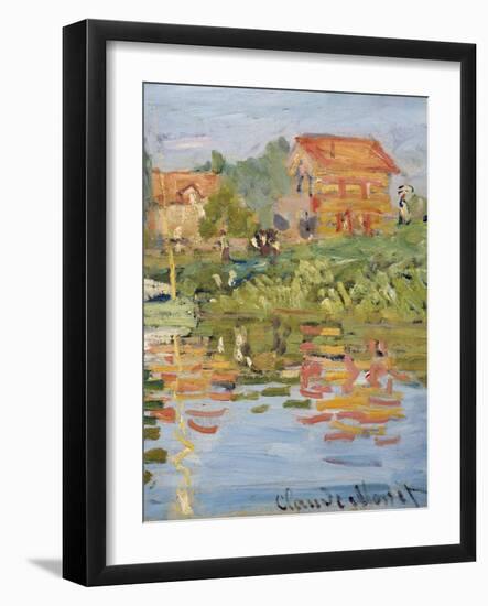 Regattas at Argenteuil, C.1872 (Detail)-Claude Monet-Framed Giclee Print