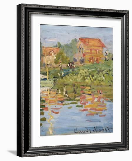 Regattas at Argenteuil, C.1872 (Detail)-Claude Monet-Framed Giclee Print