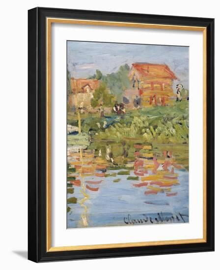 Regattas at Argenteuil, C.1872 (Detail)-Claude Monet-Framed Giclee Print