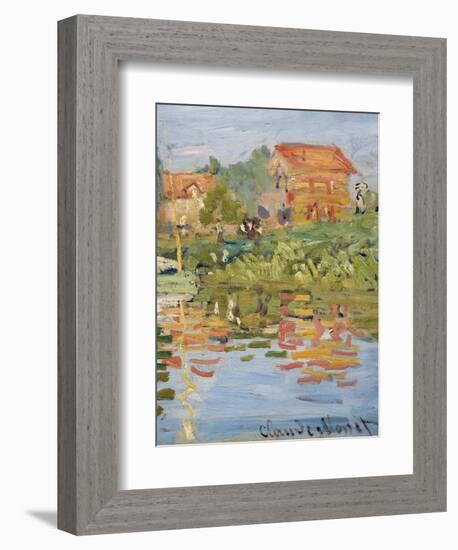 Regattas at Argenteuil, C.1872 (Detail)-Claude Monet-Framed Giclee Print