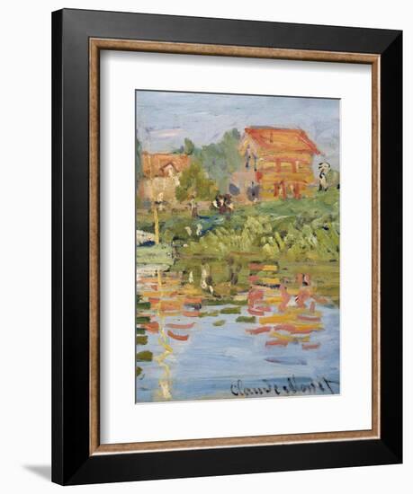 Regattas at Argenteuil, C.1872 (Detail)-Claude Monet-Framed Giclee Print