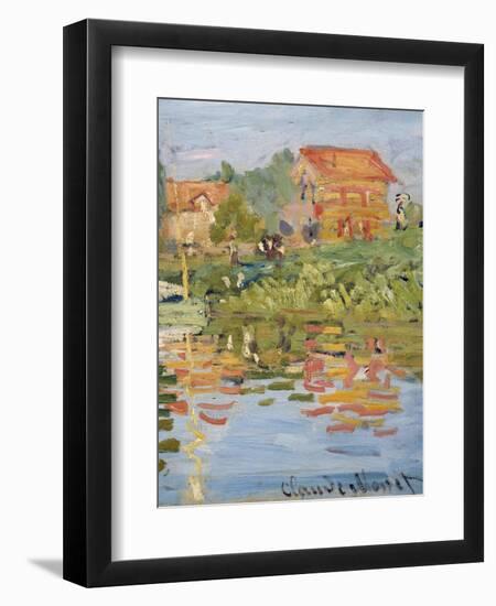 Regattas at Argenteuil, C.1872 (Detail)-Claude Monet-Framed Giclee Print