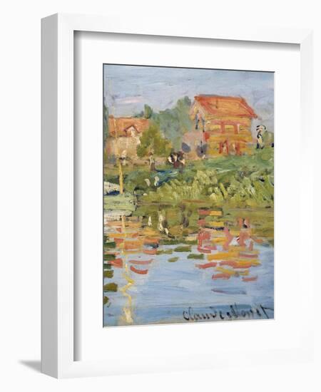 Regattas at Argenteuil, C.1872 (Detail)-Claude Monet-Framed Giclee Print