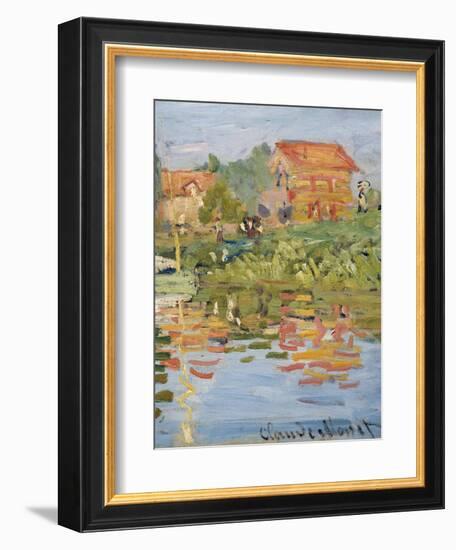 Regattas at Argenteuil, C.1872 (Detail)-Claude Monet-Framed Giclee Print