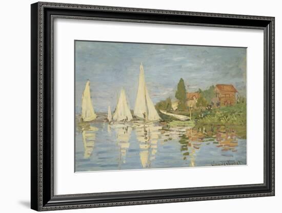 Regattas at Argenteuil, c.1872-Claude Monet-Framed Premium Giclee Print