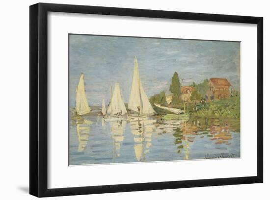 Regattas at Argenteuil, c.1872-Claude Monet-Framed Premium Giclee Print