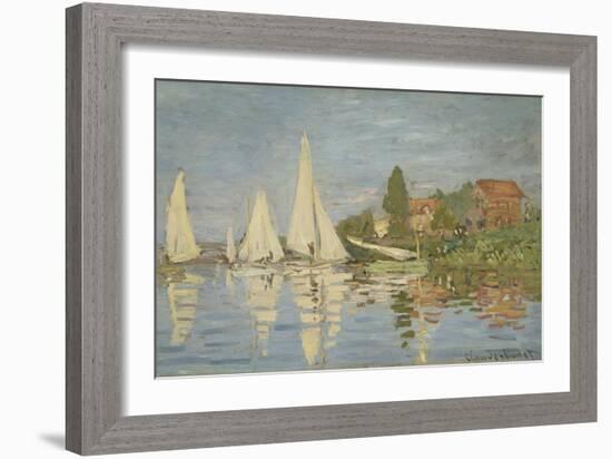 Regattas at Argenteuil, Ca 1872-Claude Monet-Framed Giclee Print