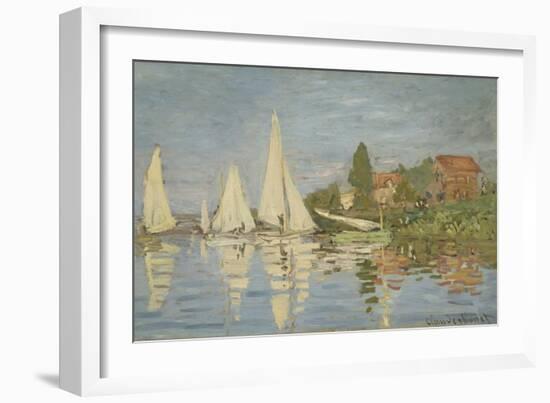 Regattas at Argenteuil, Ca 1872-Claude Monet-Framed Giclee Print